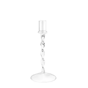 Tvistad Ljusstake Glas, 20 cm