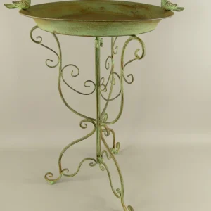 Fågelbad för Trädgård - Metall - Grön