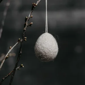 Ullås Tovat Ägg, Beige, 5 cm