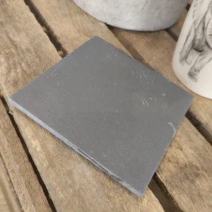 Underlägg för glas eller blockljus - Skiffer 10x10 cm