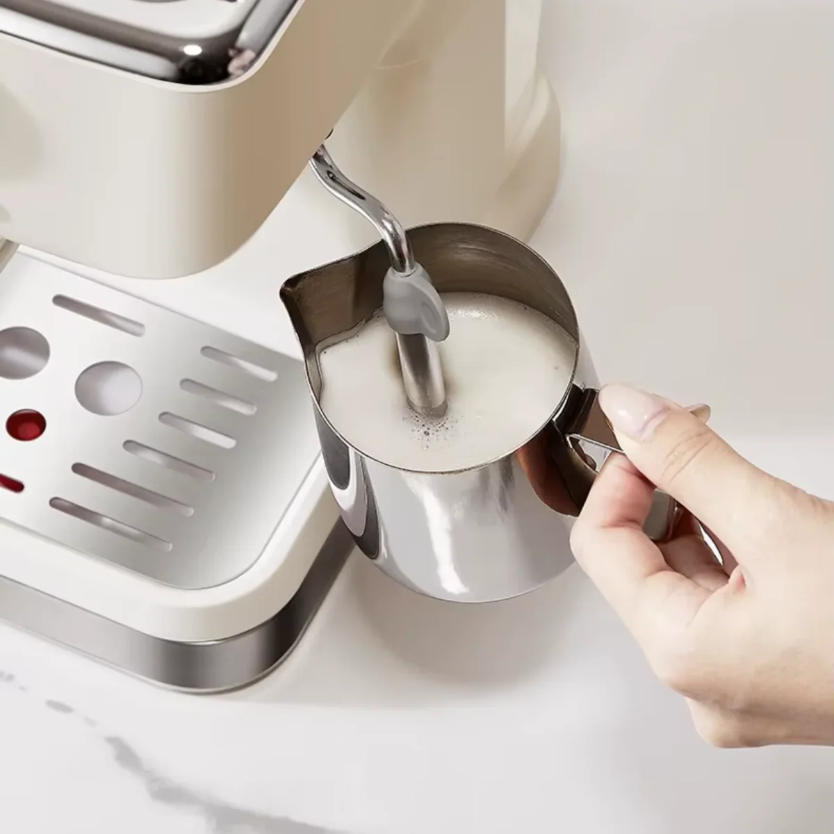 Espressomaskin med Mjölkskummare – 15 Bar Tryck, Automatisk Kaffemaskin för Hemmet - Bild 5