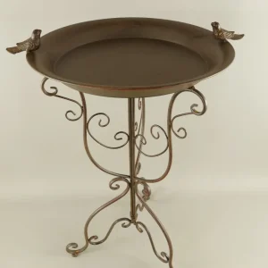 Fågelbad för Trädgård - Metall - Brun