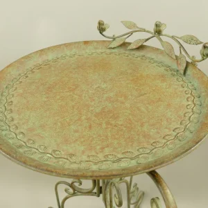 Fågelbad för Trädgård - Metall - Grön