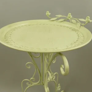 Fågelbad för Trädgård - Metall - Vit