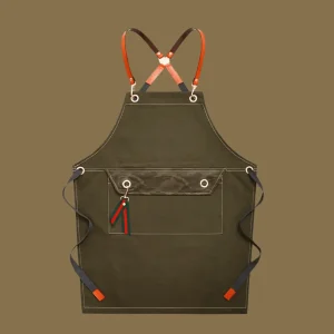 Förkläde Herr & Dam i Canvas – Justerbart Unisex Kök- & Grillförkläde med Fickor, Vattentätt & Slitstarkt