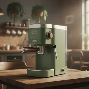 Isolerad Espressomaskin för Hemmabruk – Kaffemaskin i Rostfritt Stål