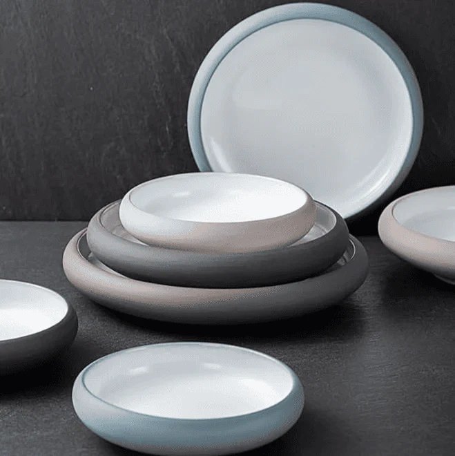 Keramik Tallrik – Matt färgad yta – Ugnsfast & diskmaskinssäker – 15/20/24 cm – Tygform-serien