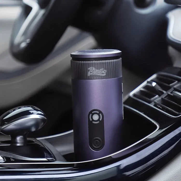 Portabel Kaffemaskin för Espresso – 15 Bar Tryck, Rostfritt Stål, 80 ml Vattentank, Uppladdningsbar, Silver, Svart , Lila och grön - Bild 5