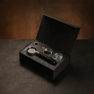 Portafilter-set för espressomaskin – 51mm rostfritt stål med trähandtag & dubbla filterkorgar