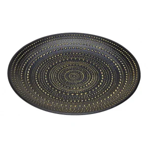 Dekorativ Tallrik i Svart Trä Ø39cm - Ord.Pris 319:-