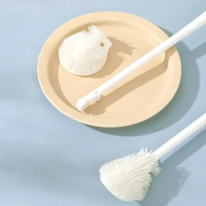 Silikonflaskborste – Hygienisk & Flexibel Rengöringsborste för Flaska, Nappflaska & Termos