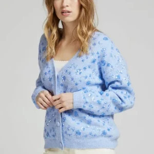 MAGIC - Väst med blommiga paljetter - 28 % Ull