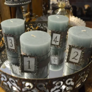 Adventssiffror 1 - 4 i Metall