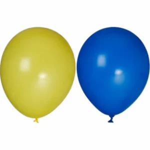 Ballonger 10-p Blå-Gul - 25cm