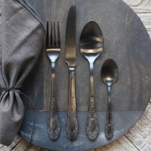 Bestick med dekor - Antique Coal