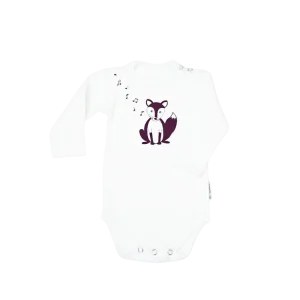 Body - Ekologisk Bomull - Mickel Räv Vit