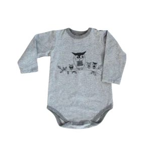 Body - Ekologisk Bomull - Helga Uggla Grå