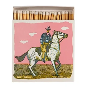 Tändsticksask Rosa Cowboy