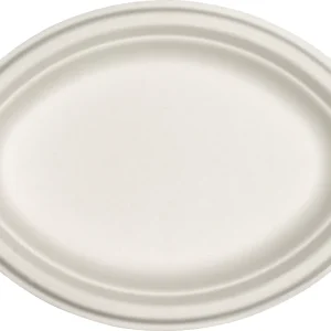 Tallrik oval Naturvit 200st