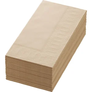 Servett  3-lag 40x40 cm Natural Brown  1250st