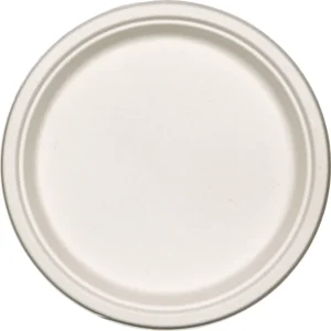 Tallrik 26cm Bagasse Naturvit 200st