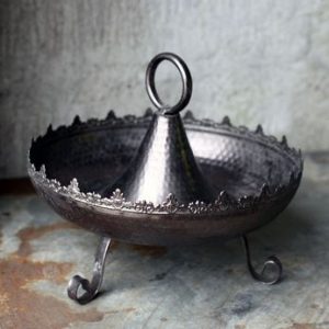 Fat med Handtag - Metall - Grafitgrå/Silver