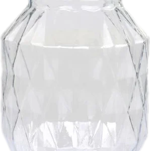 Förvaringsglas med diamantslipning - H 22 cm