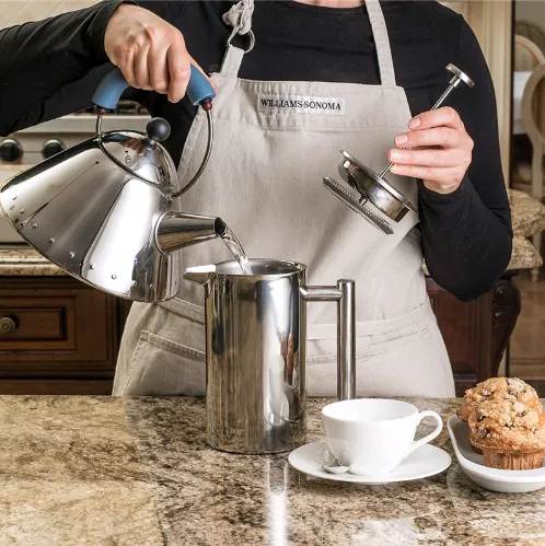 kaffepress i rostfritt stål – Manuell kaffe - Dubbelväggd presskanna 1000 ml - Bild 4