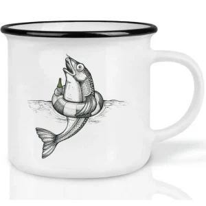 Keramikmugg: Fisk Med Öl