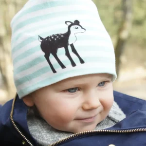Trikåmössa - Ekologisk Bomull - Bambi Randig