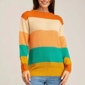 Färgglad Randig Stickad Tröja - Ord.Pris 699:-