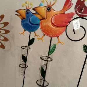 Regnmätare - Gunnar - Metall - Färgglada Fåglar - H 110cm