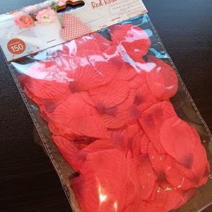 Rosblad i påse - röd