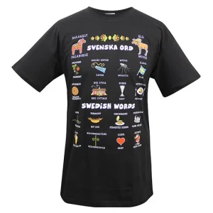 T-shirt svart - Svenska Ord - VUXEN