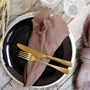 Tygservett - Mocca - 40x40cm