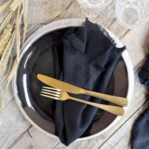 Tygservett - Svart - 40x40cm